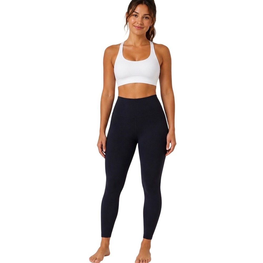 Tuff Athletics Yoga Black Leggings Women XXL Excellent High Rise Zip Pocket